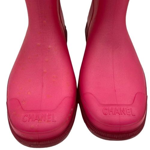 CHANEL シャネル レインブーツ 長靴 ピンク - メルカリ