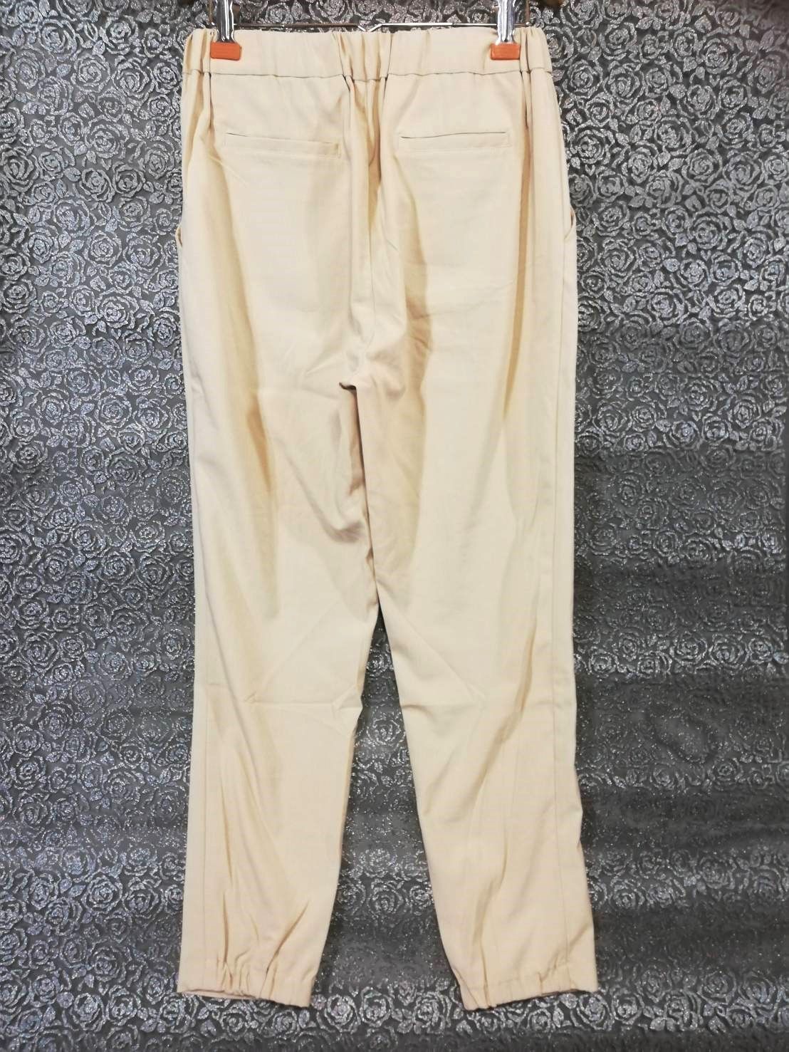 ATSURO TAYAMA パンツ ベージュ ウエストゴム S相当 891 膝タック