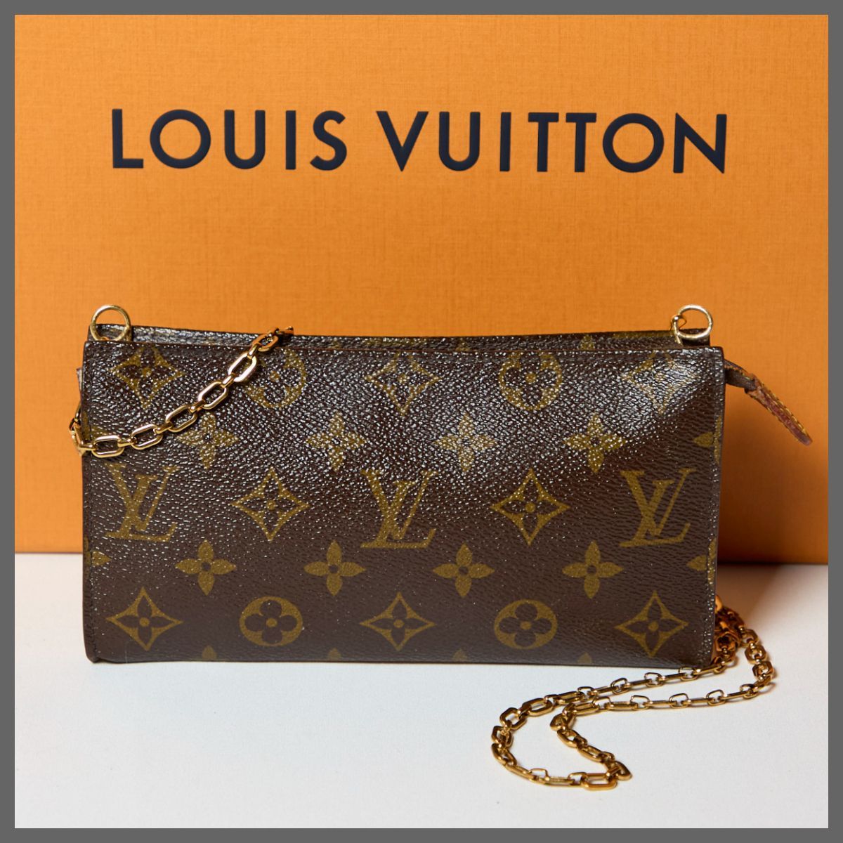 美品！】LOUIS VUITTON ルイヴィトン モノグラム ポーチ ※付けるとミニ