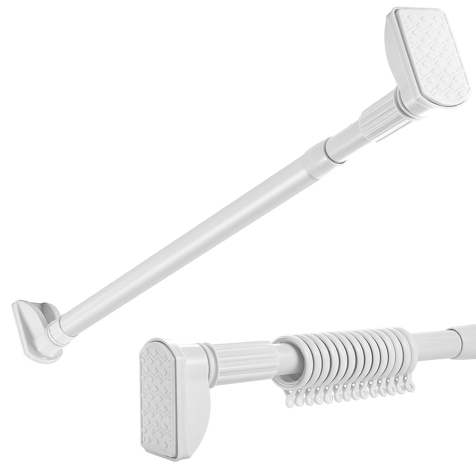 新着商品 力 突っ張り棒4m以上 直径 32.5mm 耐荷重15~80kg ツッパリ棒 2m 3m 4m 幅130~450cm カーテンレール 突っ張り棒 4.5mカーテンリング20個を含む 130~450cm ホワイト