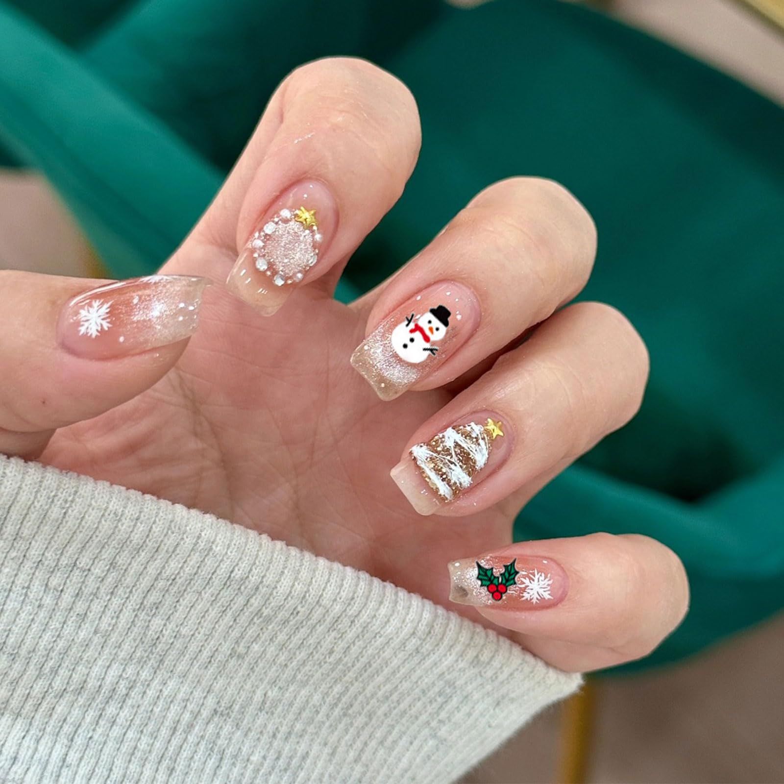 迅速発送】ネイルシール クリスマス 8枚セット 3D 可愛い おしゃれ