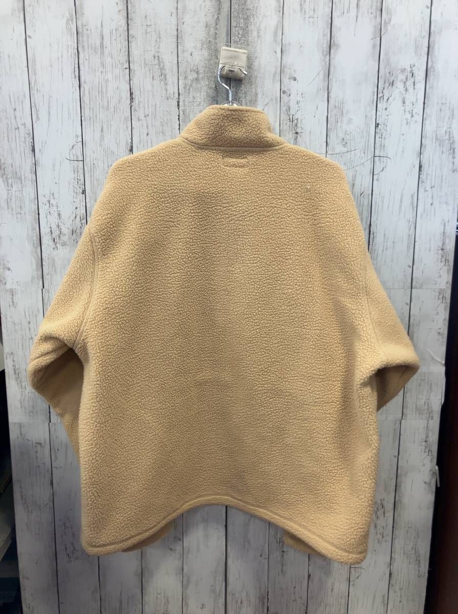 STUSSY フリースジャケット 118453 ベージュ ロゴ刺繍 ポリエステル