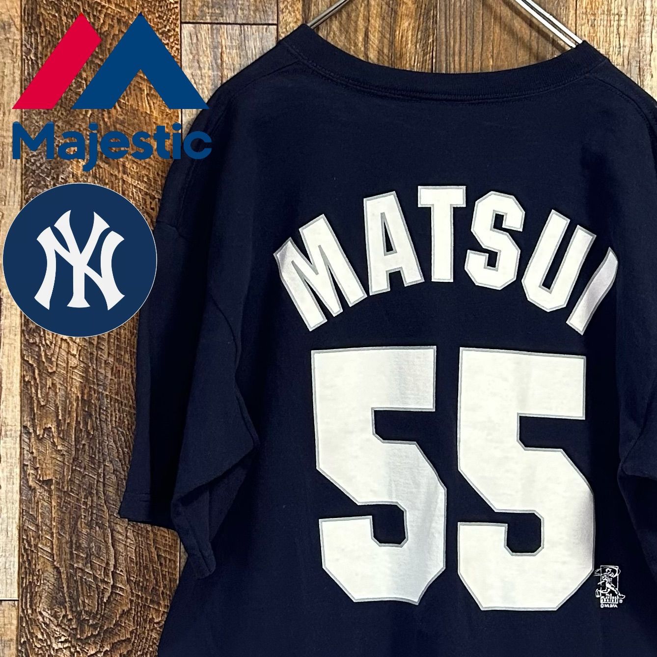 Majestic マジェスティック ニューヨーク・ヤンキース 松井秀喜 55 プリントTシャツ L（XL相当） 中古 古着 - メルカリ