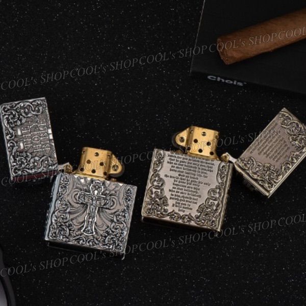 聖書 デザイン フルメタルジャケット オイルライター ZORRO 金 zippo 