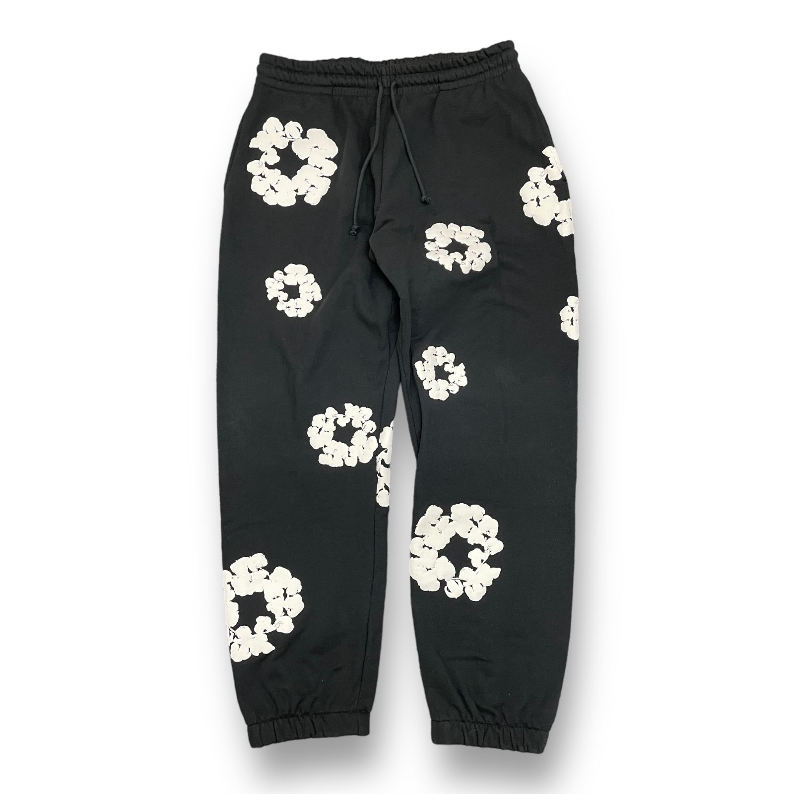 322センチ股下DENIM TEARS デニムティアーズ FLOWER PRINT SWEAT PANTS フラワープリント スウェットパンツ グレー