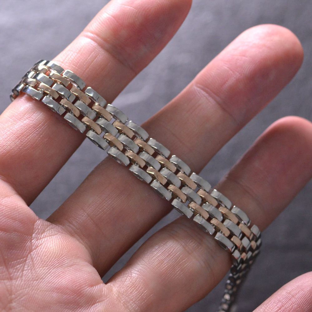 Yves Saint Laurent ブレスレット　喜平　メタルカーブ　チェーン サンローラン メタルカーブチェーン ブレスレット シルバー 喜平 Yves