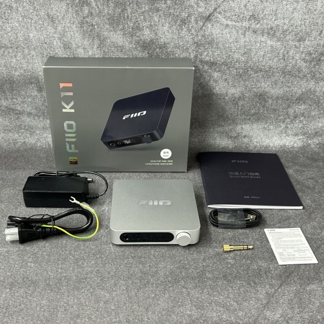 アウトレット品 FIIO DAC内蔵 ヘッドホンアンプ K11 シルバー FIO-K11-S