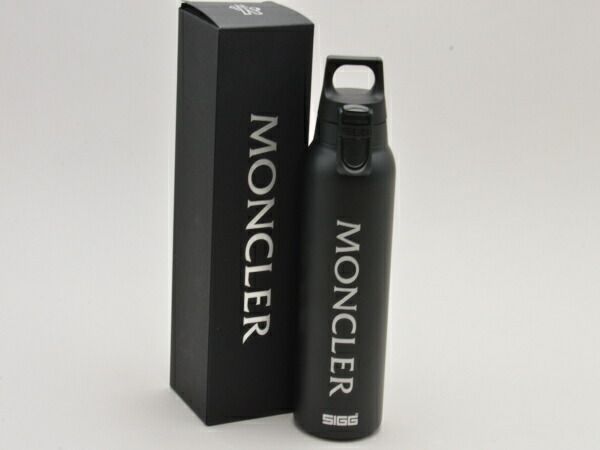 モンクレール MONCLER×ジグ SIGG コラボ ボトル 水筒 500ml ステンレス 魔法瓶 ノベルティ 黒 ユニセックス e_u F-YA880