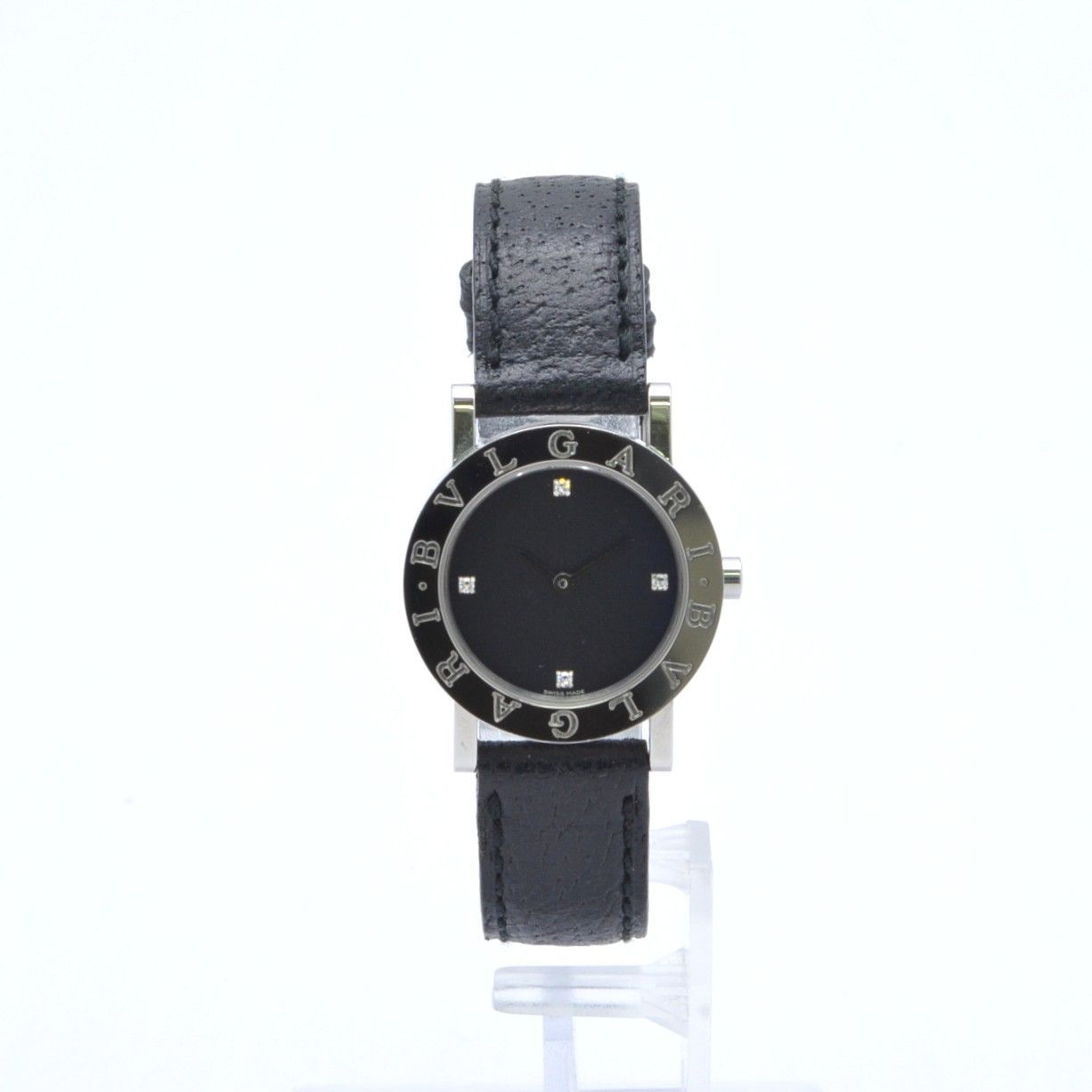 BVLGARI ブルガリ ブルガリブルガリ 4Pダイヤ 黒文字盤