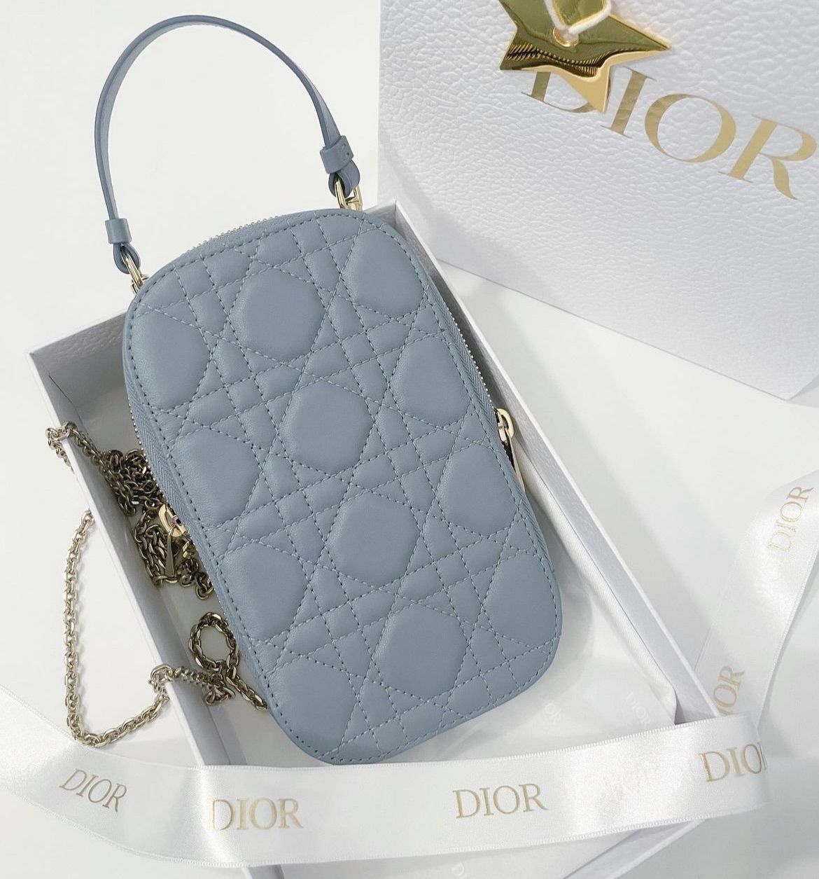 新品 Christian Dior ディオール LADY DIOR フォンホルダー レディ 