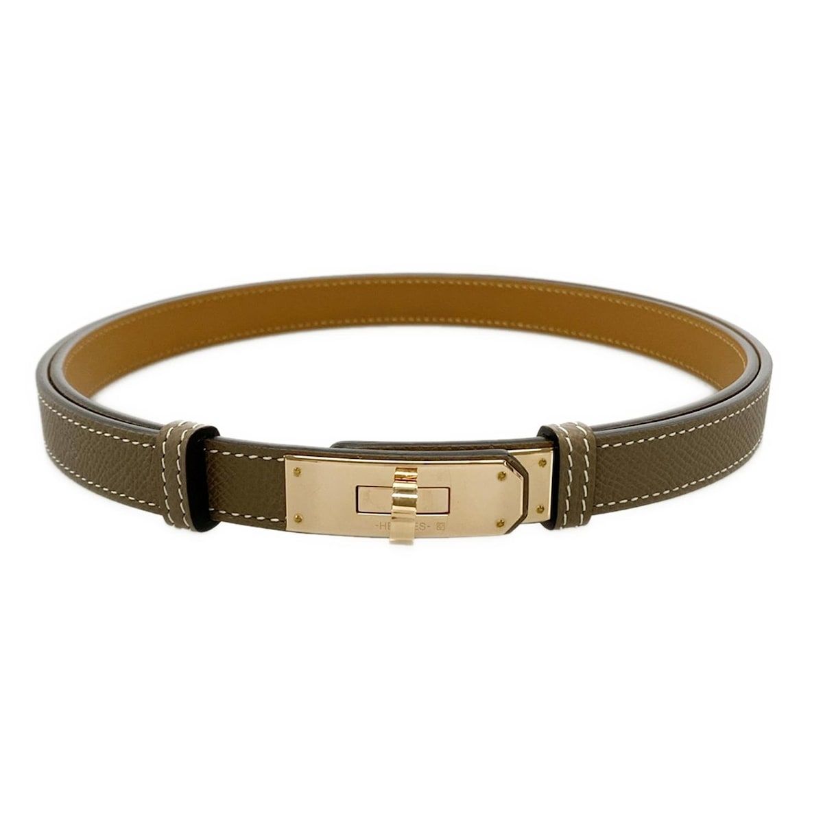 HERMES エルメス ベルト ケリー エトゥープ ローズゴールド金具|2025.10