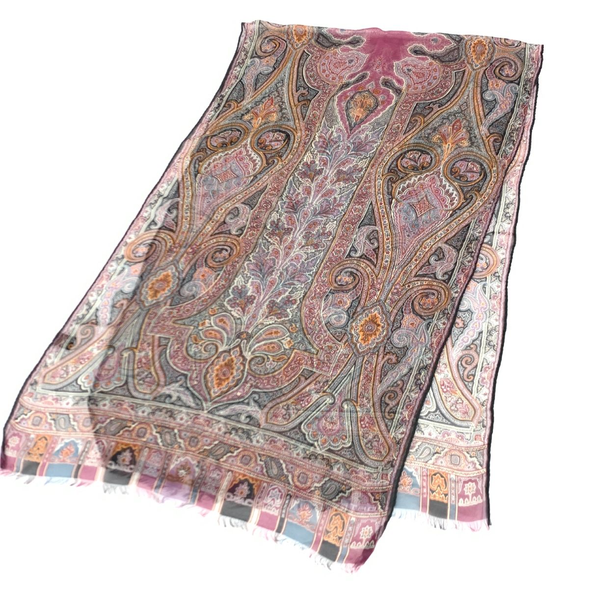 ETRO エトロ ペイズリー柄 リネン 麻 ストール スカーフ ETRO エトロ