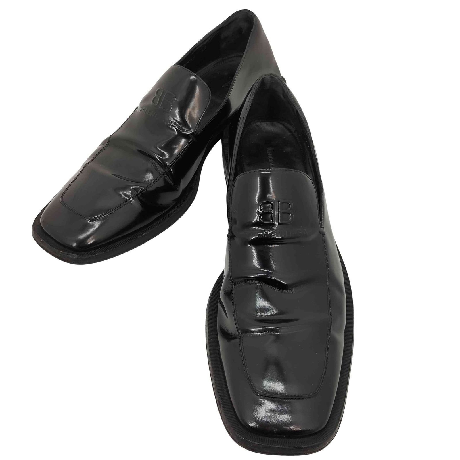 バレンシアガ BALENCIAGA BBロゴ ローファー スクエアヒール