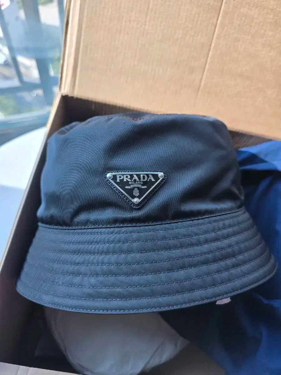 PRADA帽子 Prada(プラダ) リナイロン バケットハット XL ブラック - メルカリ