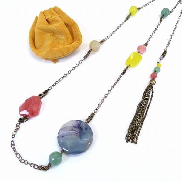 ae ドナテラペリーニ DONATELLA PELLINI ロング ネックレス マルチ