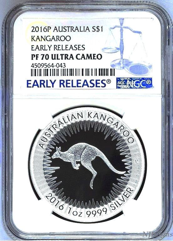 PROOF 2016 Atralia red Kangaroo Silver 1 oz $1 coin NGC PF70 PF 70 ER Label