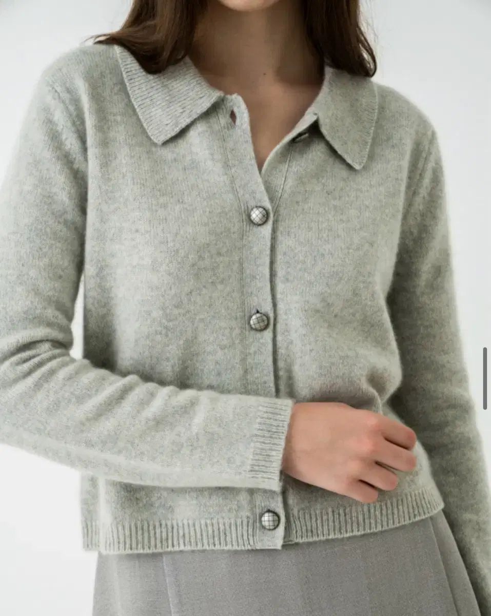 ヴァイン カシミア メゾンヴァイン カシミヤ カーディガン グレー