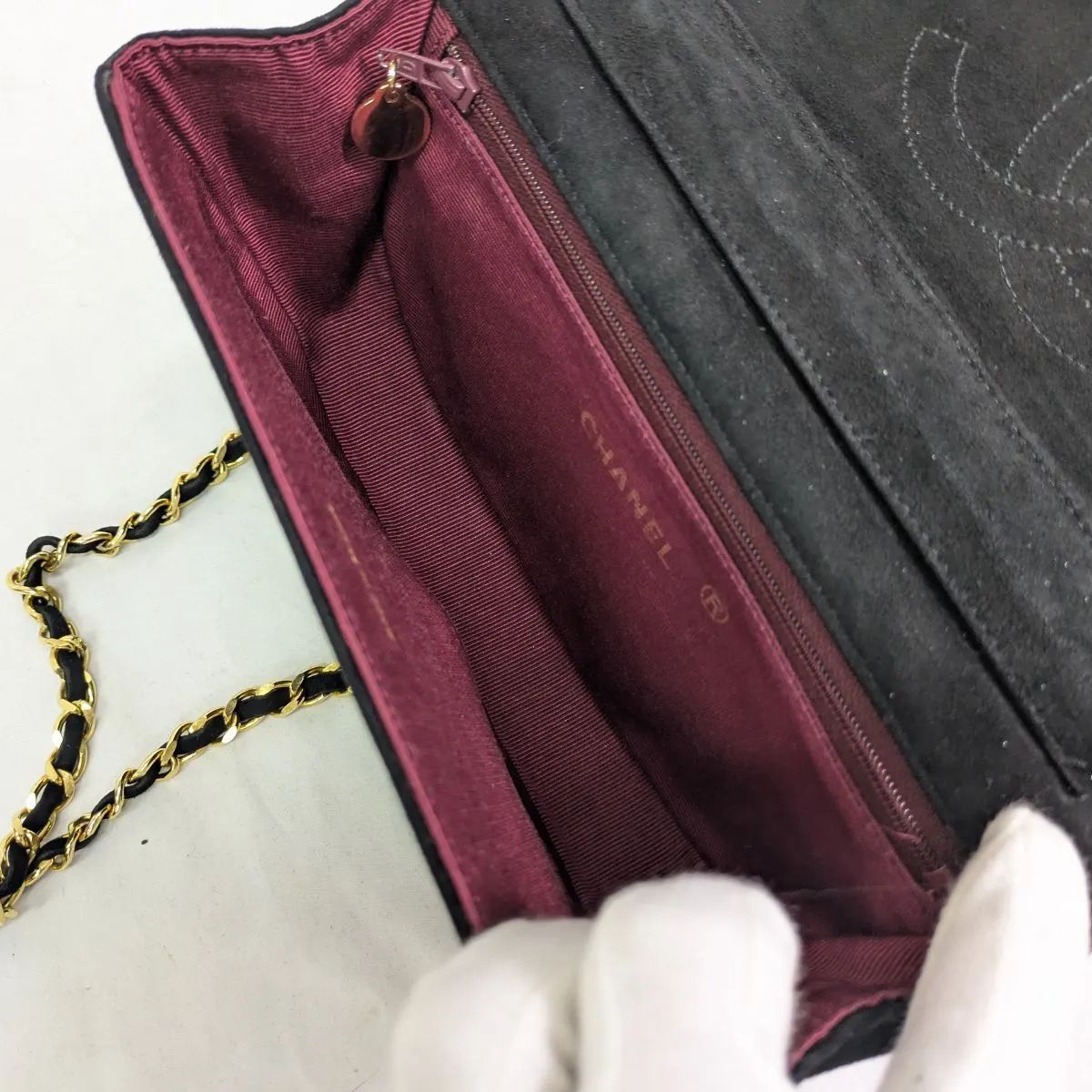 良品！ CHANEL オールドシャネル ヴィンテージ ボーダーステッチ 