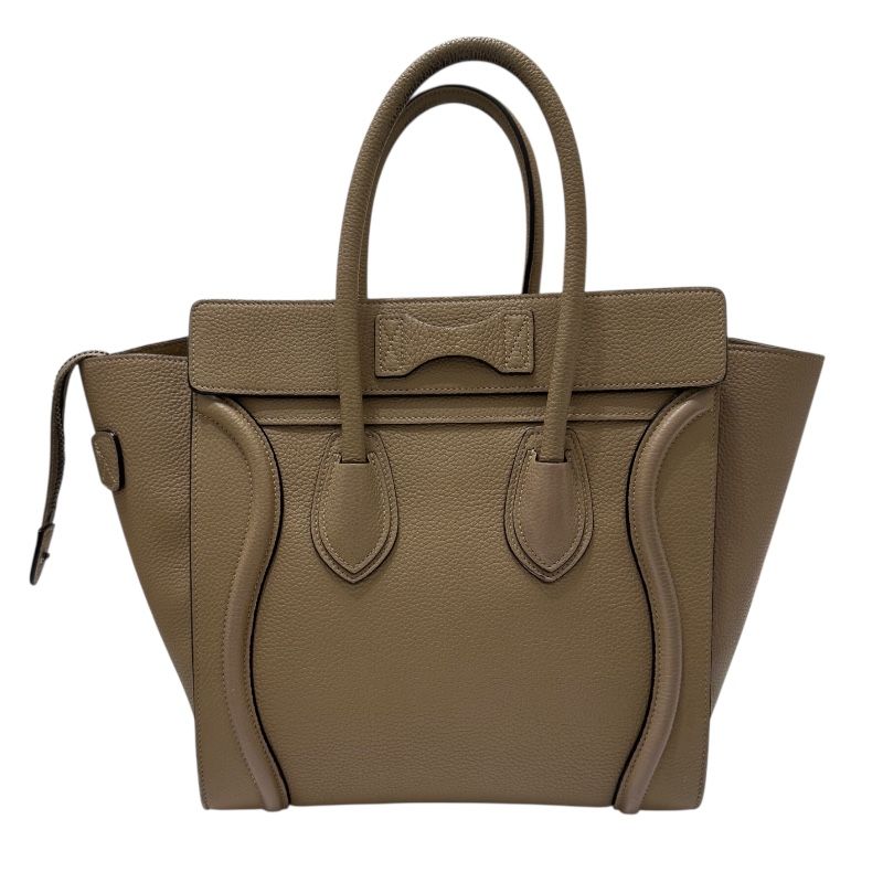 ノ*ラ様 CÉLINE ラゲージ　マイクロショッパー　ハンドバッグ ベージュ/ブ セリーヌ CELINE ラゲージマイクロショッパー ベージュ ドラムド
