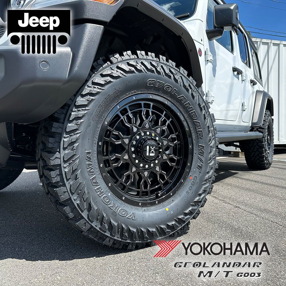 【Wrangler】 JL JK タイヤホイールセット 17インチ 4本セット LEXXEL PreDator YOKOHAMA ヨコハマ  ジオランダー MT G003 265/70R17 275/70R17 285/70R17