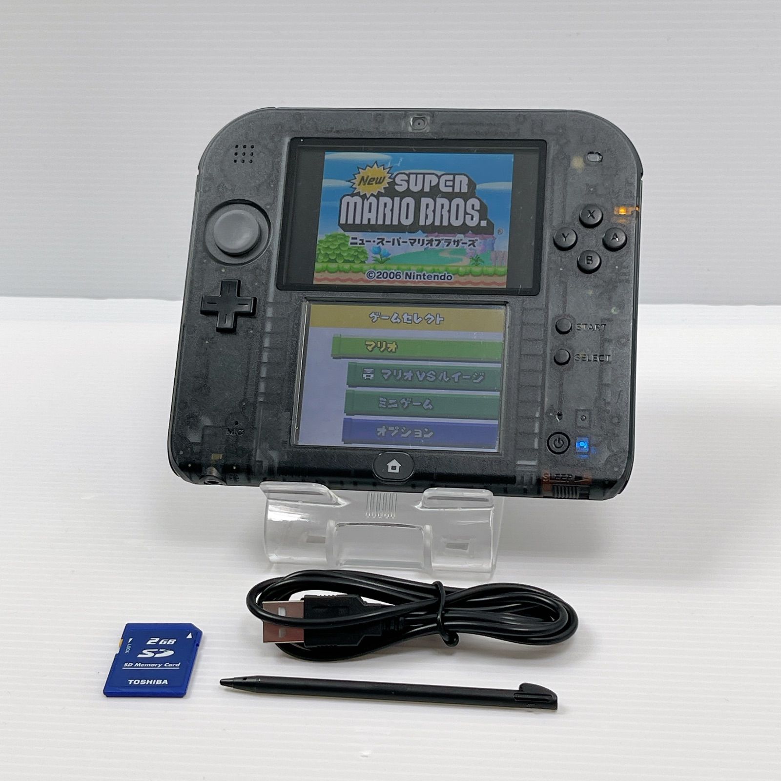 ニンテンドー 2DS クリアブラック 遊べるセット 動作 済み 2ds 3ds 3DS 任天堂