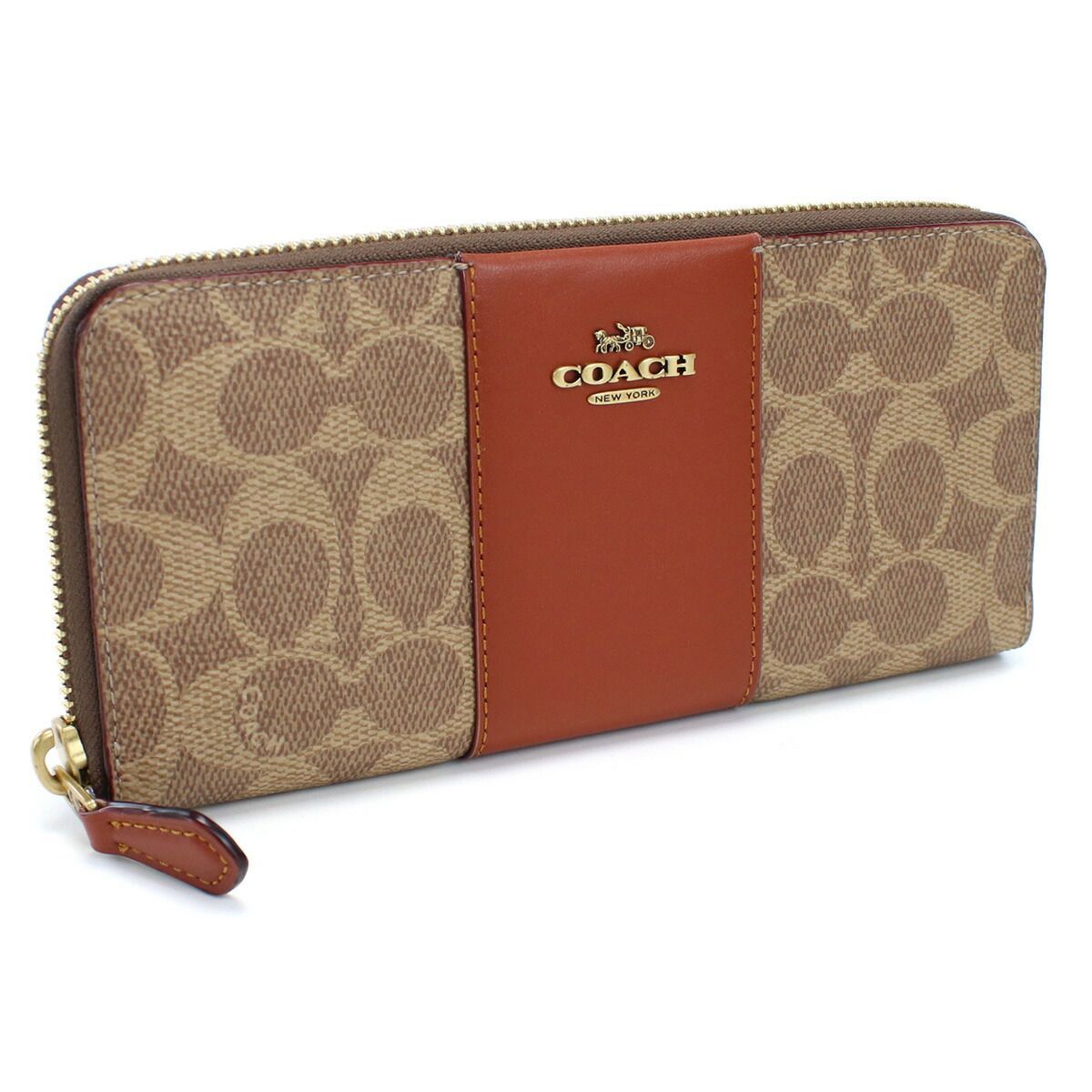 コーチ COACH 長財布ラウンドファスナー 73739 B4NQ4 ブラウン系