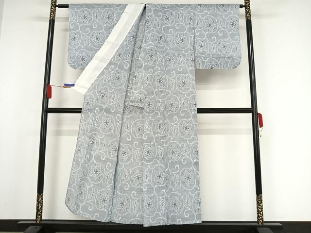 平和屋着物＊夏物 男性 越後上布 十字絣 芋麻 逸品 AABA2487np