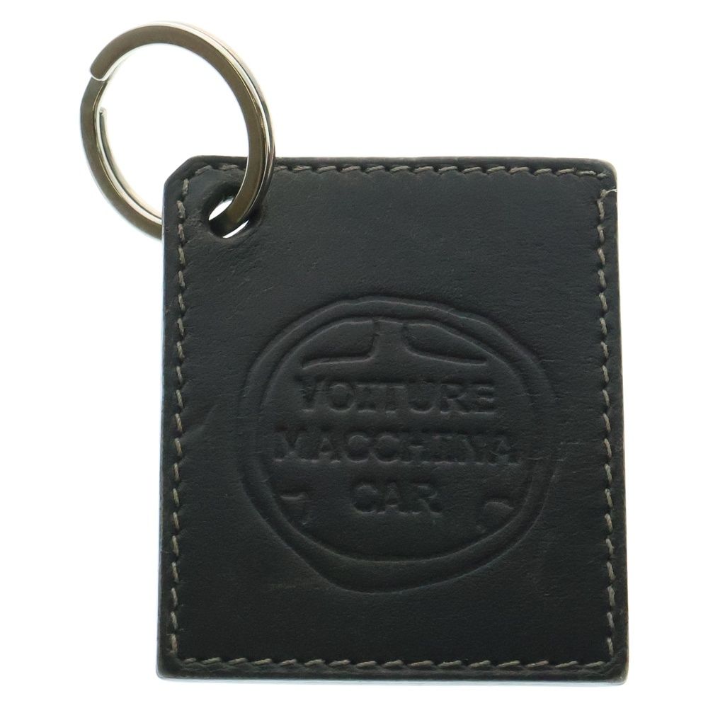 HERMES エルメス スクエア レザー キーホルダー ブラック