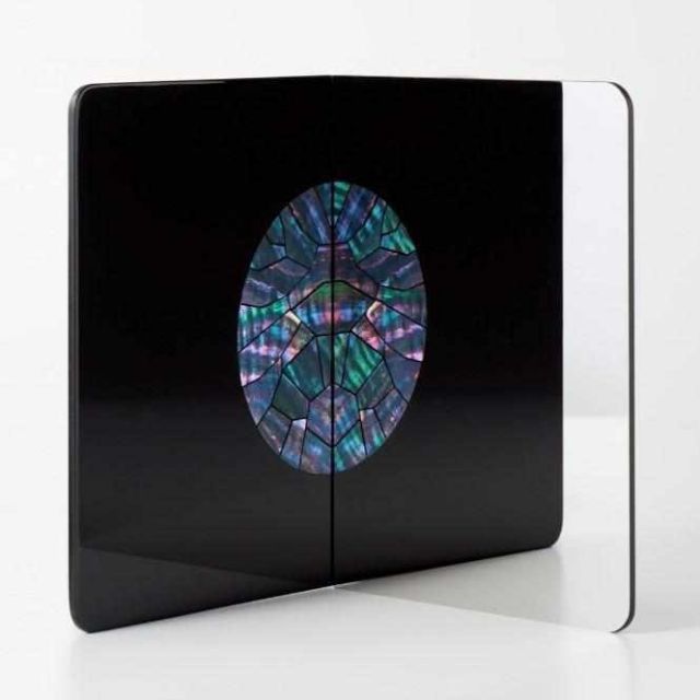 【嵯峨螺鈿】野村 スタンドミラー Vison-Visu_big (鮑貝)