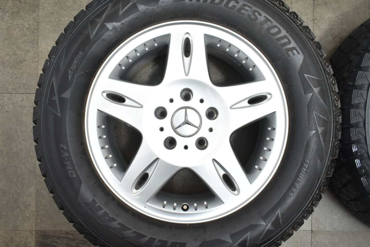 バリ溝 メルセデス ベンツ W463 Gクラス 純正 18in 7.5J 43 PCD130 ブリヂストン ブリザック DM-V2 265 60R18 ゲレンデ