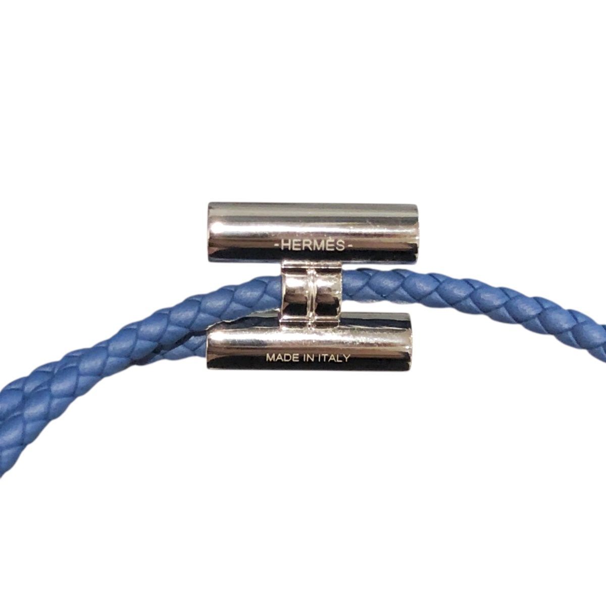 美品⭐️HERMES トゥルニス レザーブレスレット Hロゴ シルバー金具 HERMES エルメス トゥルニス シルバー金具 2連 レザー