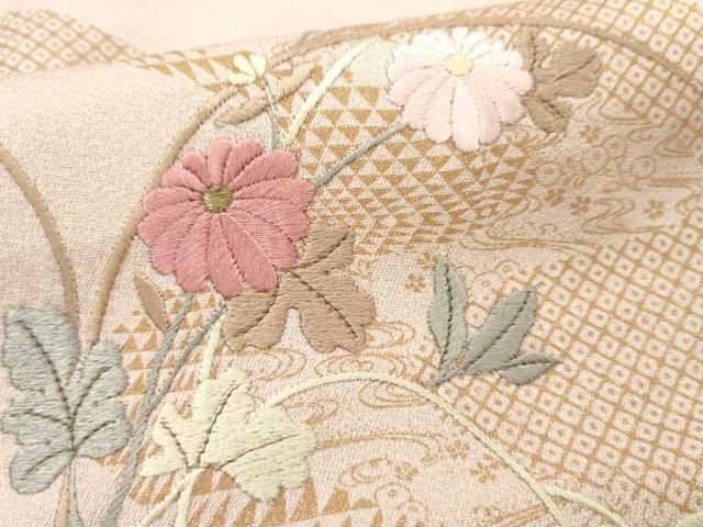 平和屋着物○紬 訪問着 作家物 霞文 正絹 逸品 AAAW4207np