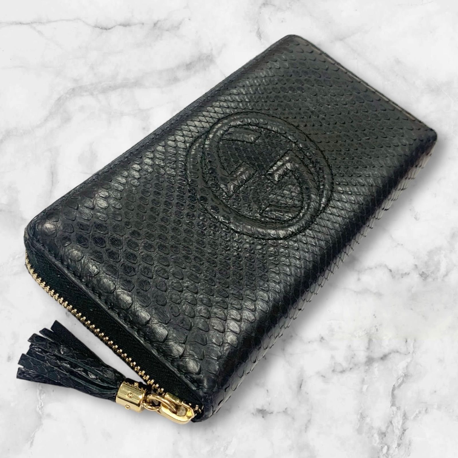 美品 GUCCI グッチ 長財布 インターロッキング GGレザー 美品 Gucci グッチ 二つ折り長財布 グッチシマ インター