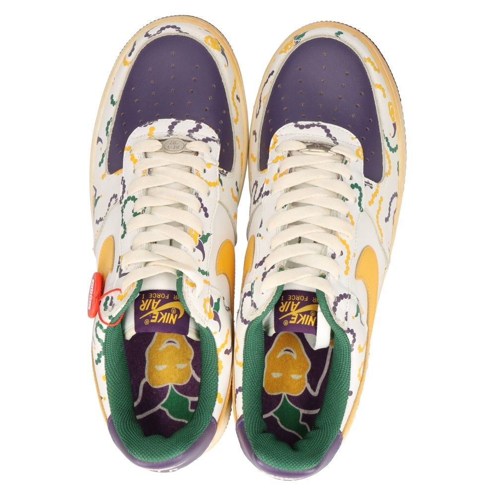 NIKE (ナイキ) 2004年製 AIR FORCE 1 LOW MARDI GRAS 306353-172 エアフォース 1 ロー マルディ  ローカットスニーカーシューズ ホワイト/パープル/イエロー US9.5/27.5cm - メルカリ