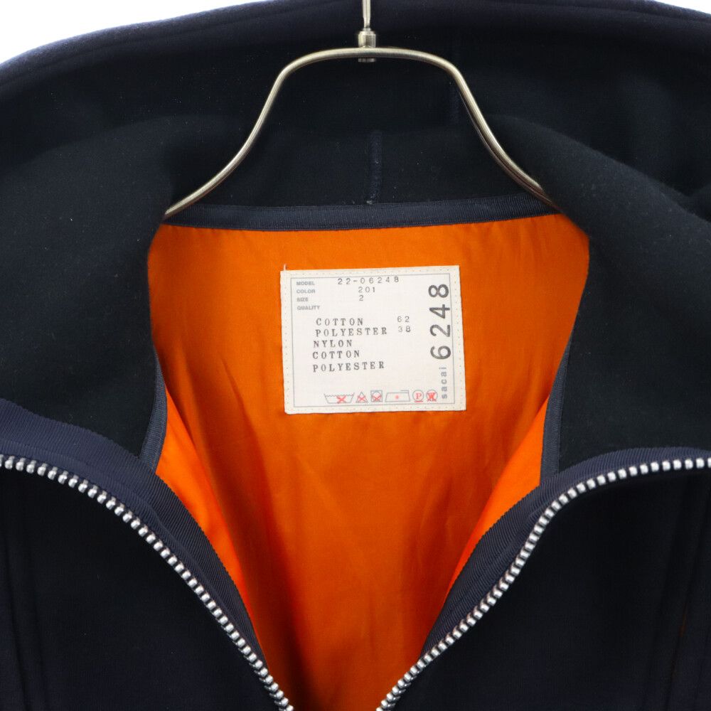 Sacai (サカイ) 22AW Sweat Zip Up Blouson スウェット ジップアップ