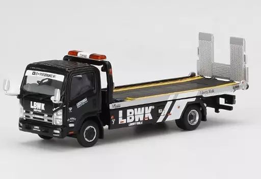 ミニカー 1 64 Isuzu Nシリーズ ELF 車両積載車 LBWK 右ハンドル ブラック ミニGTシリーズ MGT00292-R