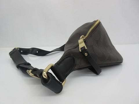 COACH コーチ シグネチャー ウエスト ボディバッグ ブラック C3765