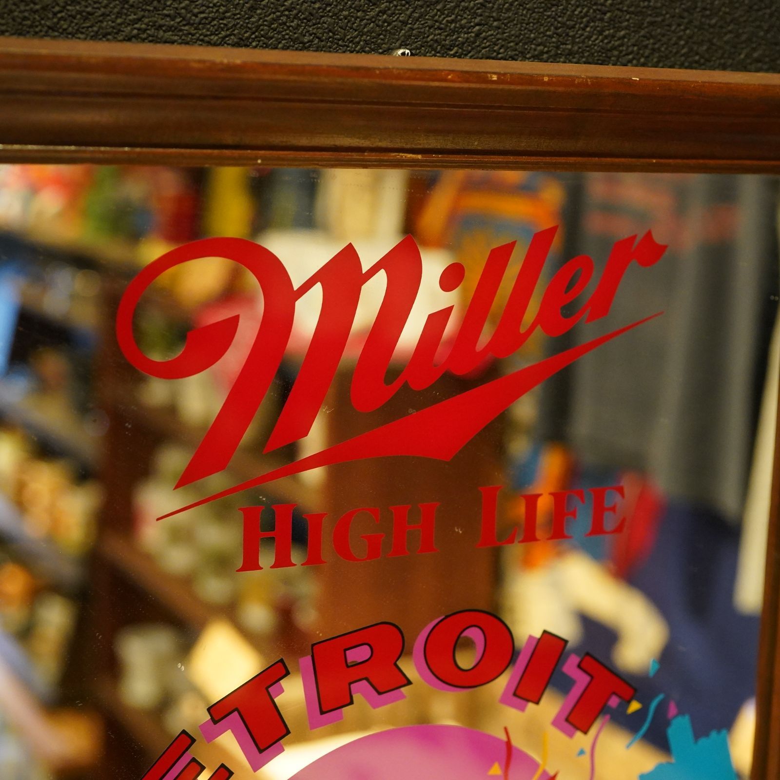 1990's MILLER HIGH LIFE パブミラー 鏡 アメリカン ヴィンテージ