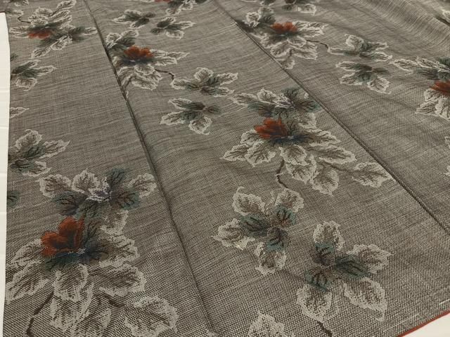 平和屋着物○本場大島紬 カタス9マルキ 枝花文 正絹 逸品 未使用  