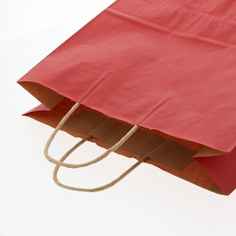 シモジマ HEIKO 手提げ紙袋 25チャームバッグ 25 CB 3才 未晒 赤C 幅320×マチ115×高310 mm ×