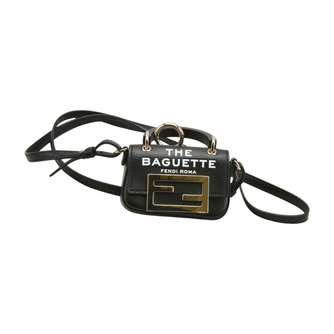 フェンディ×マークジェイコブス Fendi×MARC JACOBS ナノバケット ハンドバッグ レザー 2WAY ブラック レディース F-YA1146