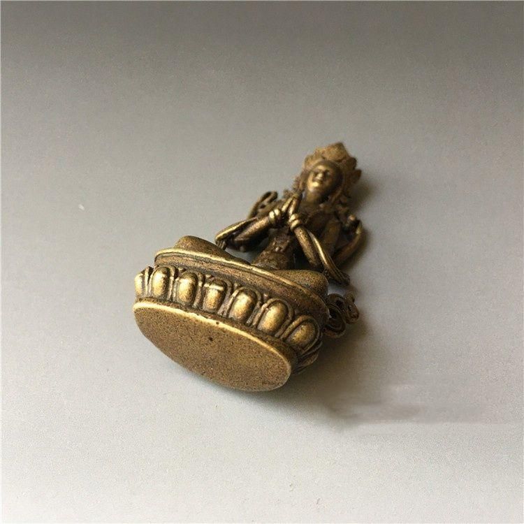 仏教美術 仏像 四臂仏 小仏像 銅製 銅器 仏教美術 仏像 文殊普賢