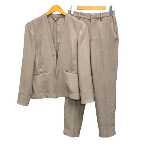 ユナイテッドアローズ　セットアップ　ノーカラー　パンツ　コットンリネン　麻 ユナイテッドアローズ セットアップ ノーカラー パンツ コットン