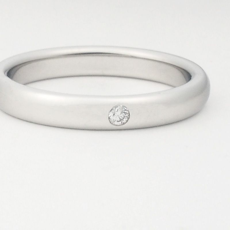 ティファニー TIFFANY&Co. 1Pダイヤモンド スタッキング バンド リング 