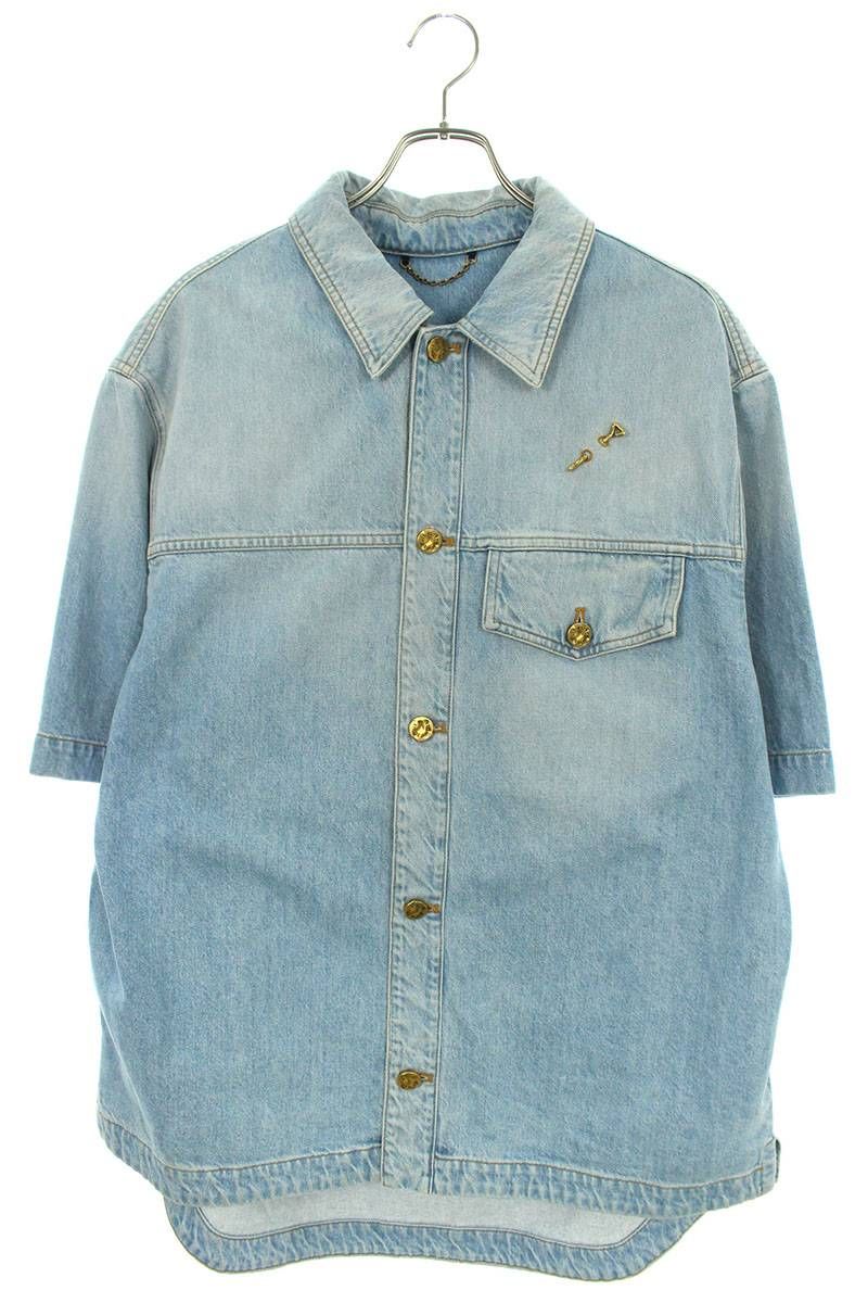 ルイ・ヴィトン 21SS RM212Q EU6 HLS50W デニム半袖シャツ LOUIS VUITTON ルイ・ヴィトン 21SS RM212Q EU6 HLS50W DNA DENIM SS