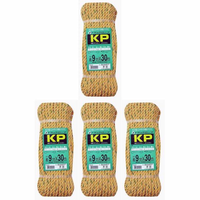 ユタカメイク ロープ ＫＰトラックロープ ＯＢ ９×３０ 4個セット
