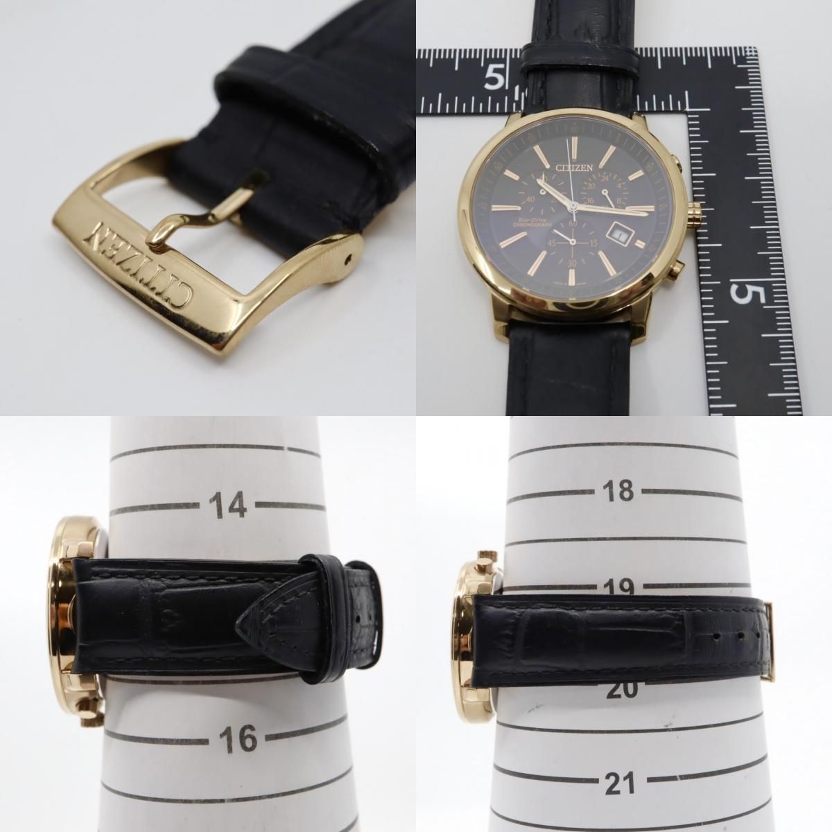 ほぼ新品/稼働品】CITIZEN シチズン 腕時計 エコドライブ クロノグラフ 