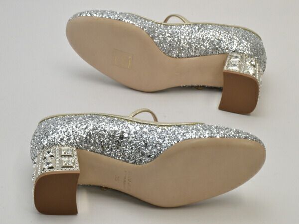 ミュウミュウ MIU MIU グリッター ストラップ パンプス クリスタル 35 