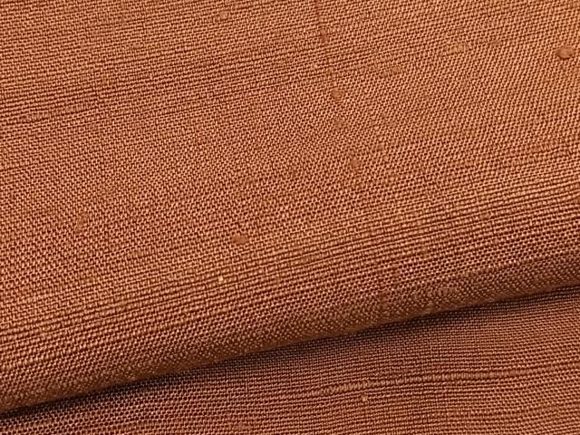 平和屋着物○上質な紬 色無地 赤茶色 正絹 逸品 未使用 BAAT3175hv  