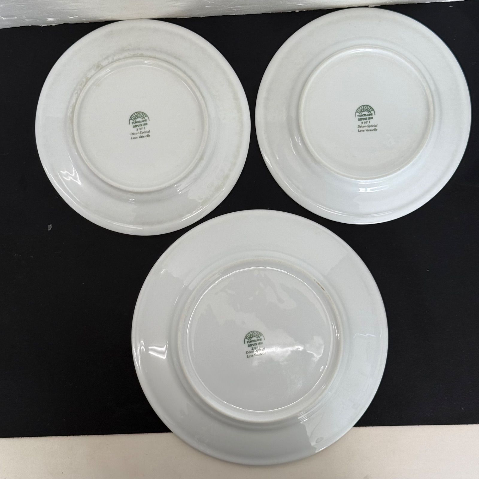 ビリヴィッツ　プレート　3枚 良品】Pillivuyt（ピリヴィッツ） フランス製 プレート 皿 3枚セット